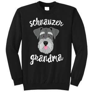 Schnauzer Grandma Pawma Dog Grandparents Grand Maw Sweatshirt