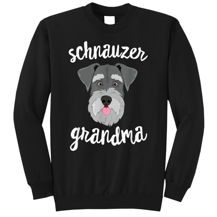 Schnauzer Grandma Pawma Dog Grandparents Grand Maw Sweatshirt