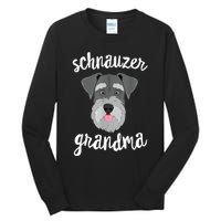 Schnauzer Grandma Pawma Dog Grandparents Grand Maw Tall Long Sleeve T-Shirt