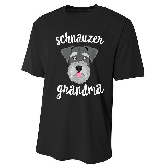 Schnauzer Grandma Pawma Dog Grandparents Grand Maw Performance Sprint T-Shirt