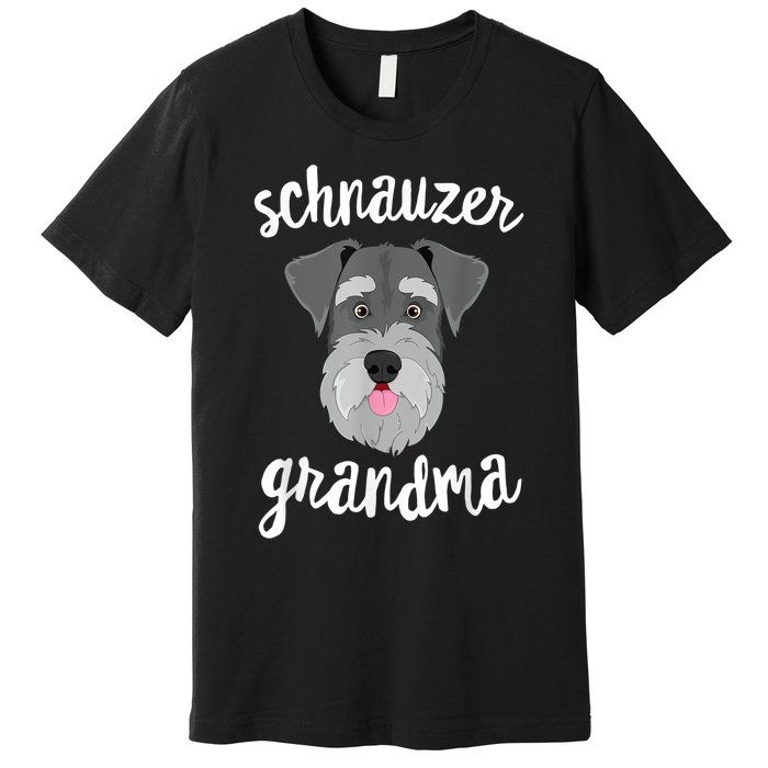 Schnauzer Grandma Pawma Dog Grandparents Grand Maw Premium T-Shirt