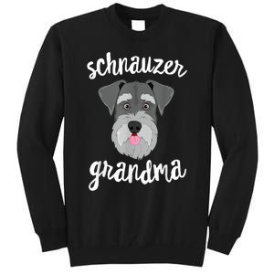 Schnauzer Grandma Pawma Dog Grandparents Grand Maw Tall Sweatshirt