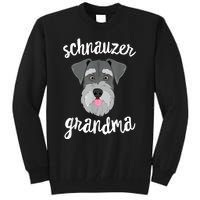 Schnauzer Grandma Pawma Dog Grandparents Grand Maw Tall Sweatshirt