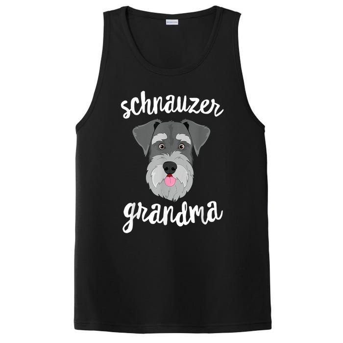 Schnauzer Grandma Pawma Dog Grandparents Grand Maw PosiCharge Competitor Tank