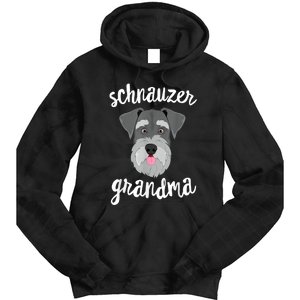 Schnauzer Grandma Pawma Dog Grandparents Grand Maw Tie Dye Hoodie