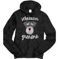 Schnauzer Grandma Pawma Dog Grandparents Grand Maw Tie Dye Hoodie