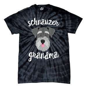 Schnauzer Grandma Pawma Dog Grandparents Grand Maw Tie-Dye T-Shirt