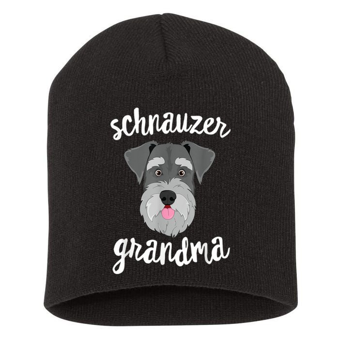 Schnauzer Grandma Pawma Dog Grandparents Grand Maw Short Acrylic Beanie