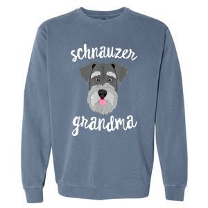 Schnauzer Grandma Pawma Dog Grandparents Grand Maw Garment-Dyed Sweatshirt