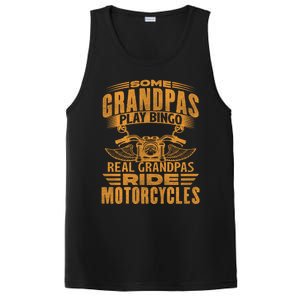 Some Grandpas Play Bingo Real Grandpas Ride Motorcycle Biker Great Gift PosiCharge Competitor Tank