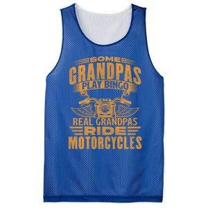 Some Grandpas Play Bingo Real Grandpas Ride Motorcycle Biker Great Gift Mesh Reversible Basketball Jersey Tank