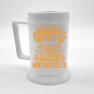 Some Grandpas Play Bingo Real Grandpas Ride Motorcycle Biker Great Gift Beer Stein