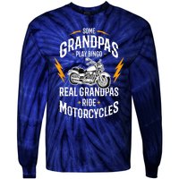 Some Grandpas Play Bingo Motorcycles Tie-Dye Long Sleeve Shirt