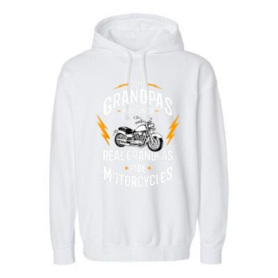 Some Grandpas Play Bingo Motorcycles Garment-Dyed Fleece Hoodie