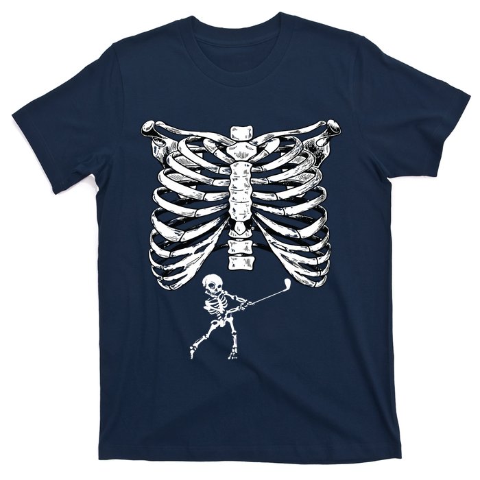 Skeleton Golf Pregnancy Halloween Golfing Golfer T-Shirt