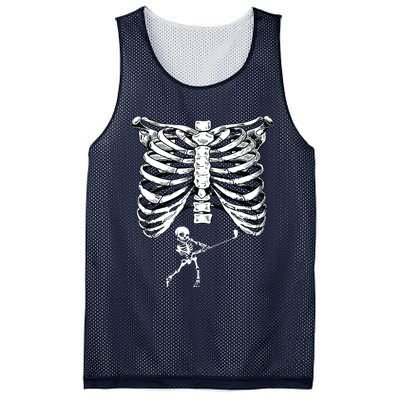 Skeleton Golf Pregnancy Halloween Golfing Golfer Mesh Reversible Basketball Jersey Tank