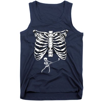 Skeleton Golf Pregnancy Halloween Golfing Golfer Tank Top