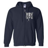 Skeleton Golf Pregnancy Halloween Golfing Golfer Full Zip Hoodie