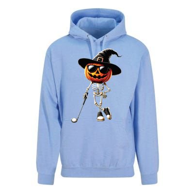 Skeleton Golf Pumpkin Golfing Golfer Halloween Costume Idea Unisex Surf Hoodie