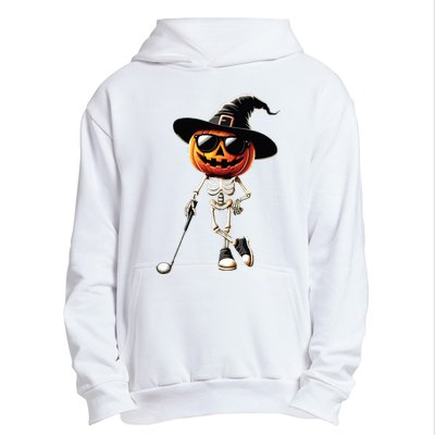 Skeleton Golf Pumpkin Golfing Golfer Halloween Costume Idea Urban Pullover Hoodie