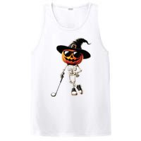 Skeleton Golf Pumpkin Golfing Golfer Halloween Costume Idea PosiCharge Competitor Tank