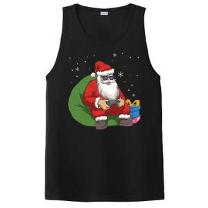 Santa Gamer Playing Video Games December Christmas Funny Gift PosiCharge Competitor Tank