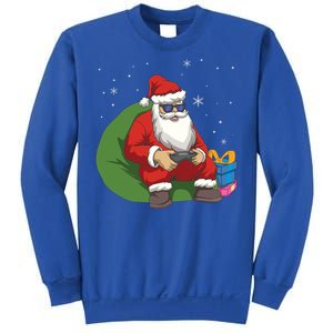 Santa Gamer Playing Video Games December Christmas Funny Gift Sweatshirt