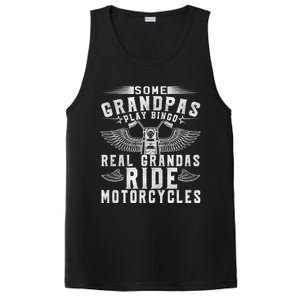 Some Grandpas Play Bingo Real Grandpas Ride Motorcycle Biker Cool Gift PosiCharge Competitor Tank