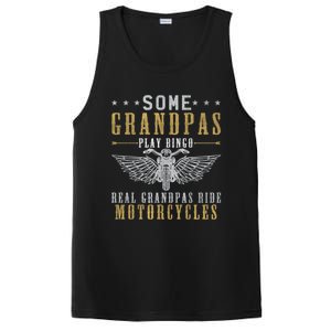 Some Grandpas Play Bingo Real Grandpas Ride Motorcycle Biker Gift PosiCharge Competitor Tank