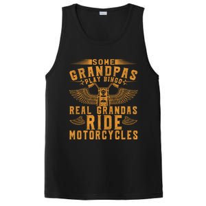 Some Grandpas Play Bingo Real Grandpas Ride Motorcycle Biker Funny Gift PosiCharge Competitor Tank