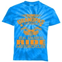 Some Grandpas Play Bingo Real Grandpas Ride Motorcycle Gift Kids Tie-Dye T-Shirt