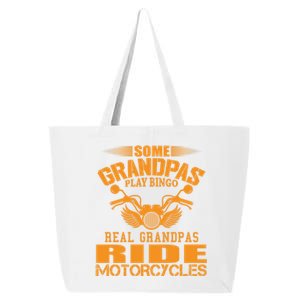 Some Grandpas Play Bingo Real Grandpas Ride Motorcycle Gift 25L Jumbo Tote