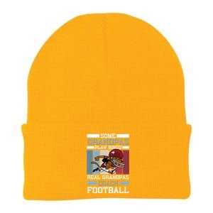 Some Grandpas Play Bingo Real Grandpas Coach Football Gift Knit Cap Winter Beanie