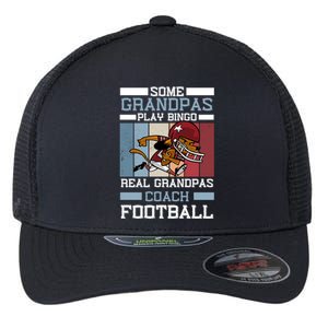 Some Grandpas Play Bingo Real Grandpas Coach Football Gift Flexfit Unipanel Trucker Cap