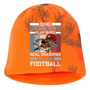 Some Grandpas Play Bingo Real Grandpas Coach Football Gift Kati - Camo Knit Beanie