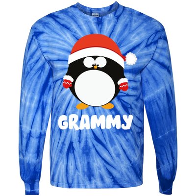 Santa Grammy Penguin Christmas Family Matching Costume Gift Tie-Dye Long Sleeve Shirt