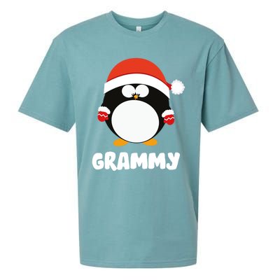 Santa Grammy Penguin Christmas Family Matching Costume Gift Sueded Cloud Jersey T-Shirt