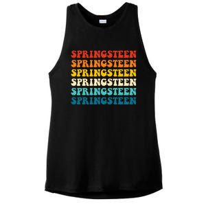 Springsteen Groovy Party Everyday Casual Ladies PosiCharge Tri-Blend Wicking Tank