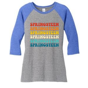 Springsteen Groovy Party Everyday Casual Women's Tri-Blend 3/4-Sleeve Raglan Shirt