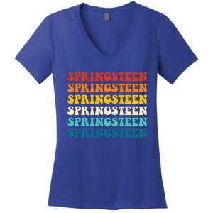 Springsteen Groovy Party Everyday Casual Women's V-Neck T-Shirt