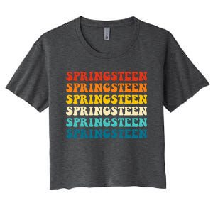 Springsteen Groovy Party Everyday Casual Women's Crop Top Tee