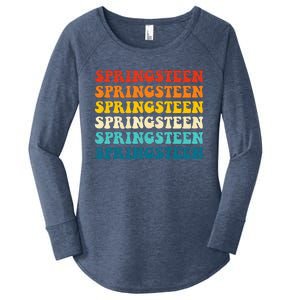 Springsteen Groovy Party Everyday Casual Women's Perfect Tri Tunic Long Sleeve Shirt