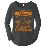 Some Grandpas Play Bingo Real Grandpas Ride Motorcycles Gift Women's Perfect Tri Tunic Long Sleeve Shirt