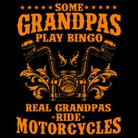 Some Grandpas Play Bingo Real Grandpas Ride Motorcycles Gift 16 in Basic Backpack