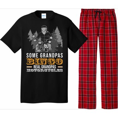 Some Grandpas Play Bingo Real Grandpas Ride Motorcycles Gift Pajama Set