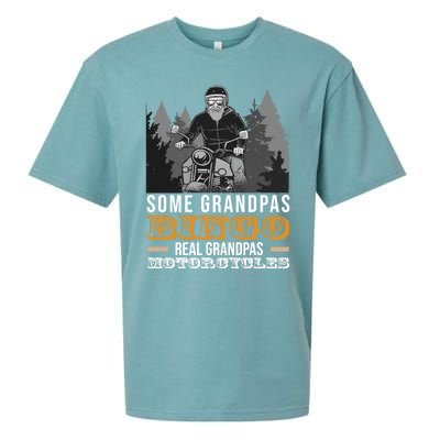 Some Grandpas Play Bingo Real Grandpas Ride Motorcycles Gift Sueded Cloud Jersey T-Shirt