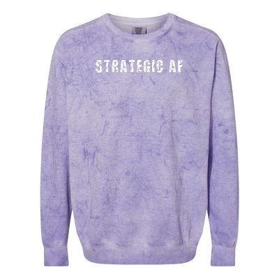 Strategy Game Player As Strategic AF Colorblast Crewneck Sweatshirt