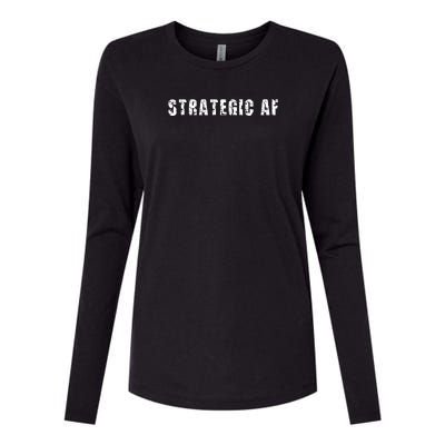 Strategy Game Player As Strategic AF Womens Cotton Relaxed Long Sleeve T-Shirt