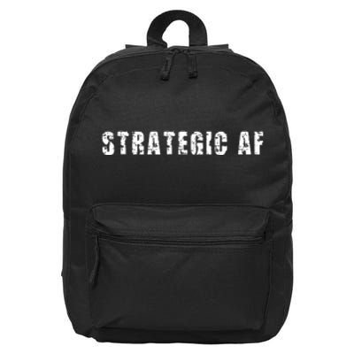 Strategy Game Player As Strategic AF 16 in Basic Backpack