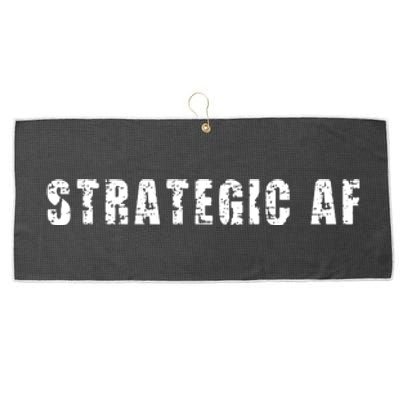 Strategy Game Player As Strategic AF Large Microfiber Waffle Golf Towel